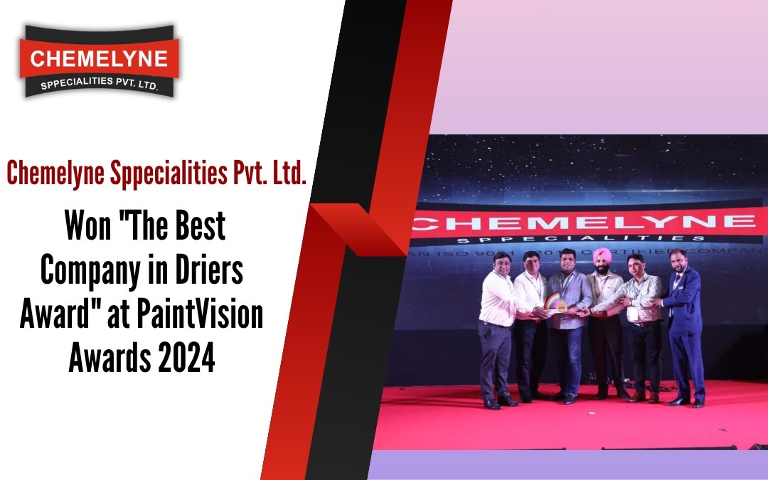 Chemelyne Sppecialities Won “The Best Company in Driers Award” at PaintVision Awards 2024